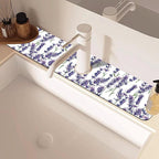 Watercolor Lavender Bunches Kitchen Sink Splash Guard Mat Absorbent Fast Drying - Image 2