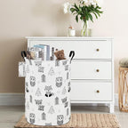 FANKANG Storage Basket, Nursery Hamper Canvas Laundry Basket Foldable - Image 5