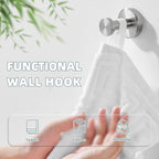 APLusee Brushed Nickel Towel Hook, 304 Stainless Steel Robe Hook - Image 4