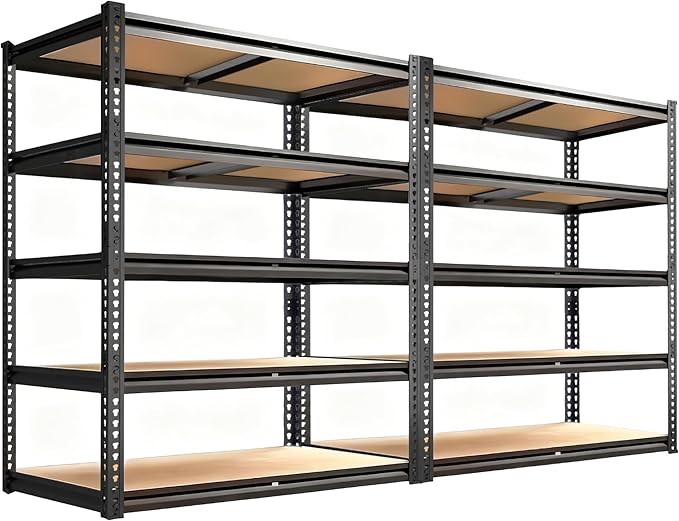Garage Storage Shelves, 72''H Shelving Units and Storage, 2400 LBS Heavy Duty Shelving, Metal Garage Shelves for for Basement, Warehouse, Pantry, Closet, Kitchen by Unknown