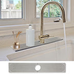 Stone Faucet Mat for Kitchen Sink- 15.6''x 3.9''Diatomite Fast-Drying Faucet Mat by CSTHTSC