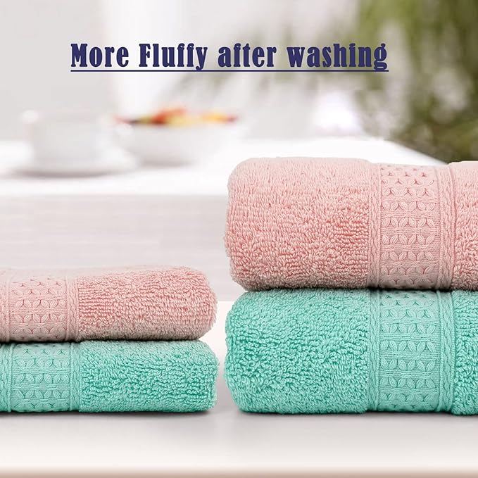 Cleanbear Cotton Hand Towel Set 6-Pack Ultra Soft Hand Towels - Image 2
