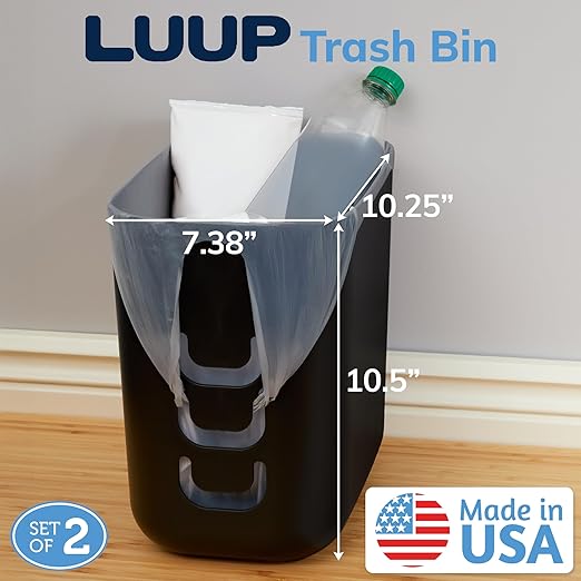 STORi Luup Bathroom Wastebasket 2pk, Secure Grocery Bags, Plastic Garbage - Image 2