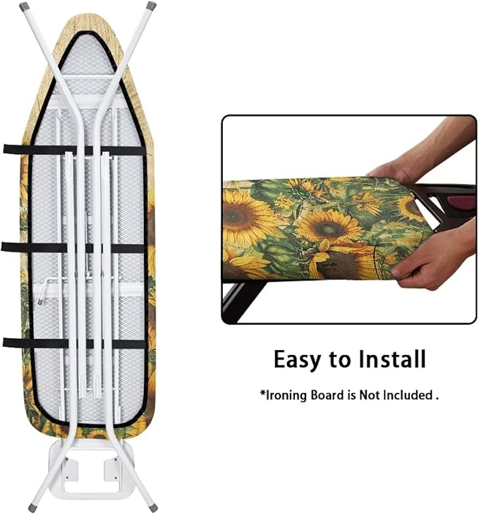 Sunfloral Ironing Board Cover, Iron Board Cover Standard Size, Floral Ironing - Image 4