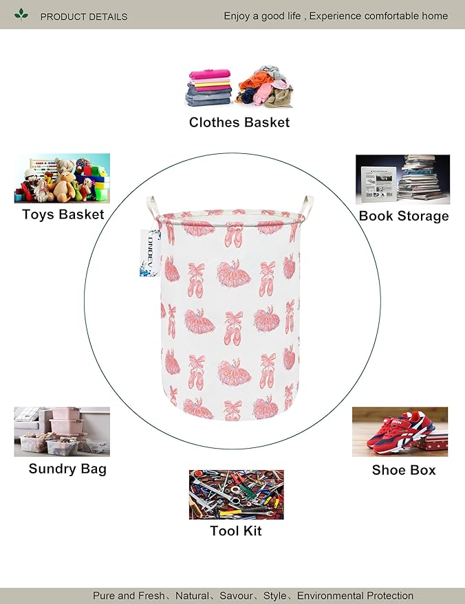 Round waterproof laundry basket, foldable storage basket, laundry Hampers - Image 3