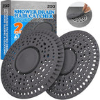 zaa Shower Drain Hair Catcher, Upgraded 2Pack Premium Silicone Drain Protector by zaa