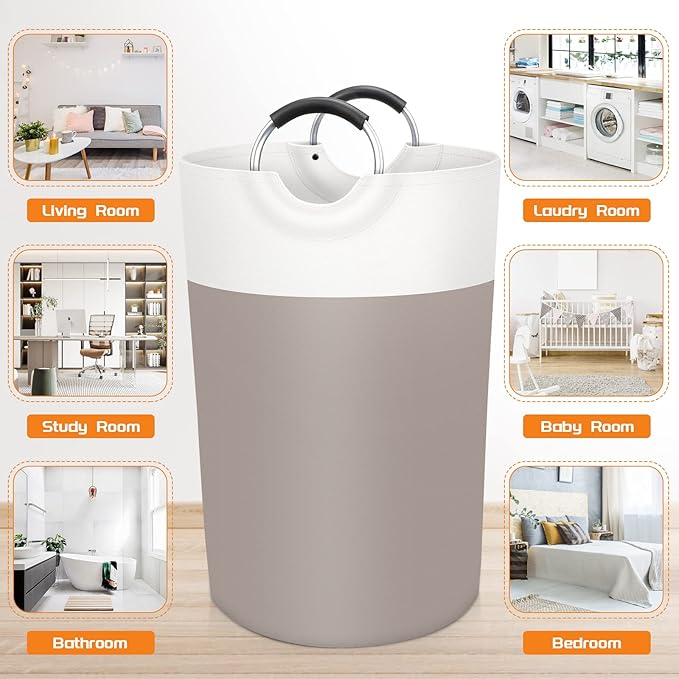 BlissTotes 115L Laundry Basket, Freestanding Laundry Hamper, Collapsible Dirty - Image 7