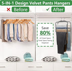 Closet Organizers and Storage, Pants Hangers Space Saving, Velvet Hanger - Image 2