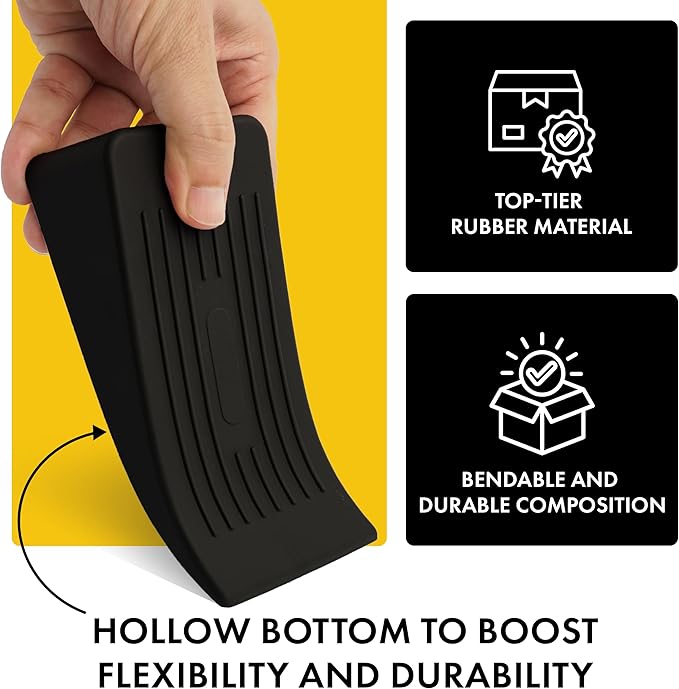Large Door Stoppers for Bottom of Door, 1.9” Anti-Skid Rubber Door Stop Wedge - Image 2
