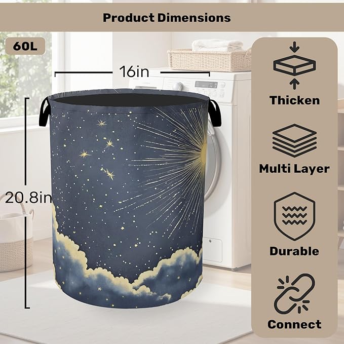 Sun Cloud Gothic Laundry Basket - Image 2