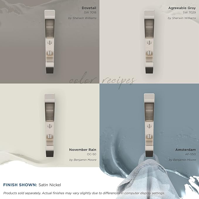 Amerock H37003G10 | Emerge Double Prong Decorative Wall Hook | Satin Nickel Hook - Image 7
