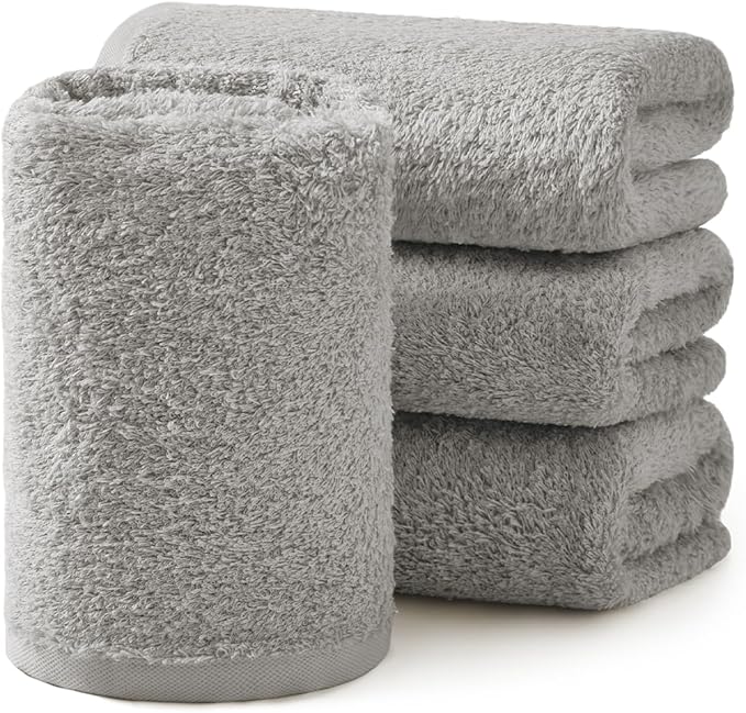 REDKISS 4-Pack Luxury Hand Towels, 16x32 Inch 450 GSM 100% Cotton, Super Soft by REDKISSOnline