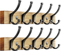 Coat Rack Wall Mount, 16.5 Inches Wood Coat Hooks Wall Mount, Wall Coat Rack by Optish