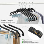 HOUSE DAY Velvet Hangers with Adjustable Clips 20 Pack, Non-Slip Suit Organizer - Image 5