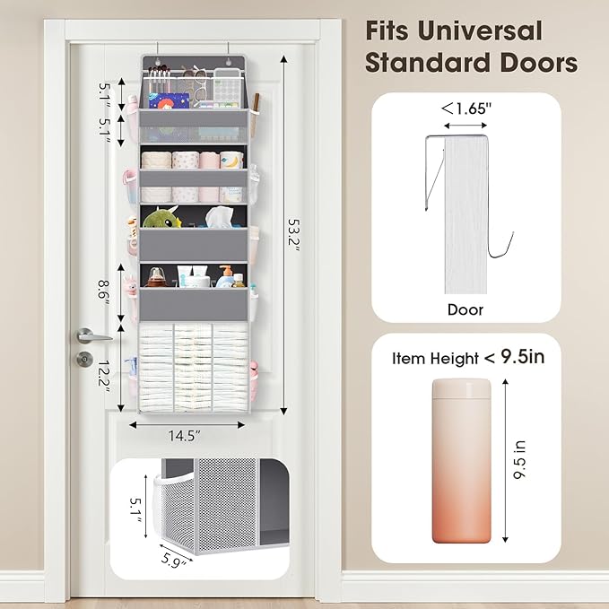 WISELIFE 5-Tier Over the Door Organizer - Image 2