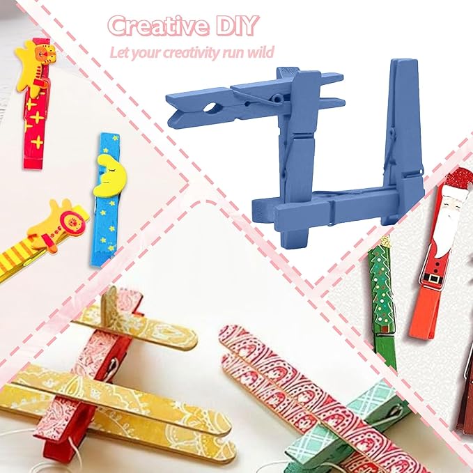 30 Pcs Colored Clothespins, 10 Colored Clothes Pins Each 3 Pcs, 2.9 Inch - Image 5