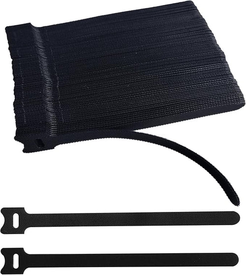 100 PCS 8 Inches Black Reusable Cable Ties, Adjustable Cord Straps, Cable by Unknown