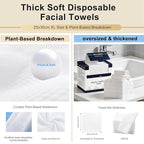 Face Towels, XL Facial Dry Towels 10x12 Inch, Biodegradable Disposable Face - Image 4