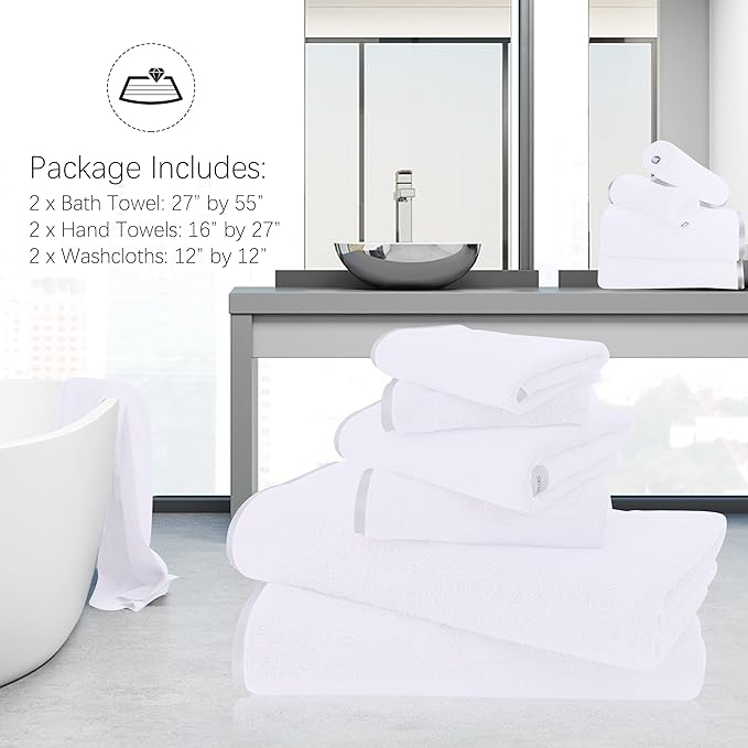 TENSTARS Luxury Silk Hemming Towel Set - Image 3