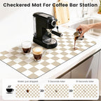 17" x 32" Checkered Dish Drying Mat - Image 4