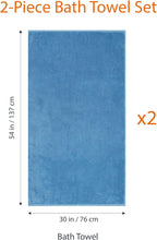 Amazon Basics 2-Piece Quick-Dry Oversize Bath Towel, 100% Cotton, Lake Blue - Image 6