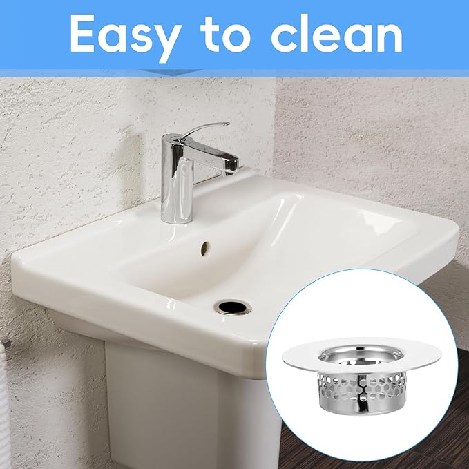 3 Pcs Bathroom Sink Drain Strainer, Catcher Shower Drains Stainless Steel Sinks - Image 5