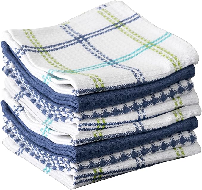 T-Fal Premium Waffle Dish Cloths, Super Soft Long Lasting 100% Cotton Flat by T-falbrand