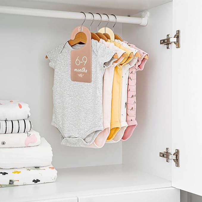 Whaline Acrylic Baby Closet Dividers Boho Hanging Acrylic Infant Clothes Hanger - Image 6