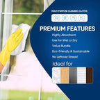 AIDEA Microfiber Cleaning Cloth White-100PK, Absorbent Cleaning Rags, - Image 7