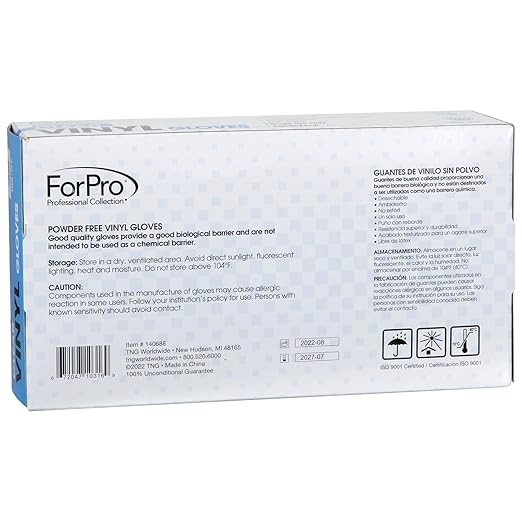 ForPro Disposable Vinyl Gloves, Industrial Grade, Powder-Free, Latex-Free - Image 4
