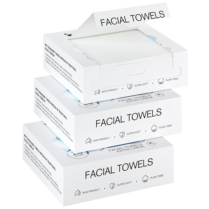 Disposable Face Towels Travel, Ultra Soft Facial Towels by DORAHONEY