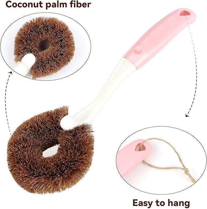 2 Pack Kitchen Scrub Brushes for Cleaning Dish Brush - Image 3