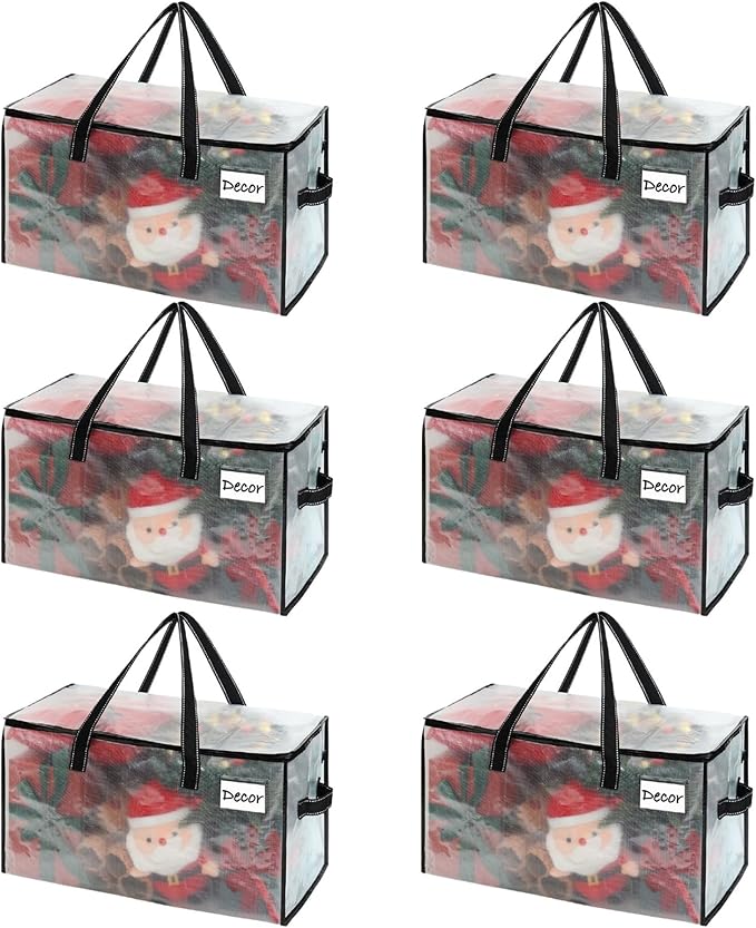 VENO 6 Pack Moving Bags, Comforter and Blanket Storage Bags by Veno