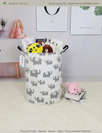 Round waterproof laundry basket gift basket, suitable - Image 7