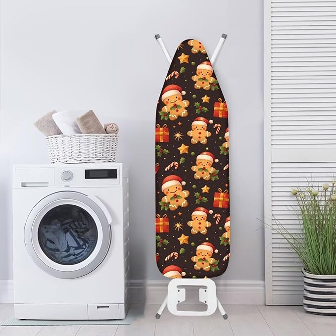 Christmas Gingerbread Man Ironing Board Cover Scorch Resistant Padding Elastic - Image 3