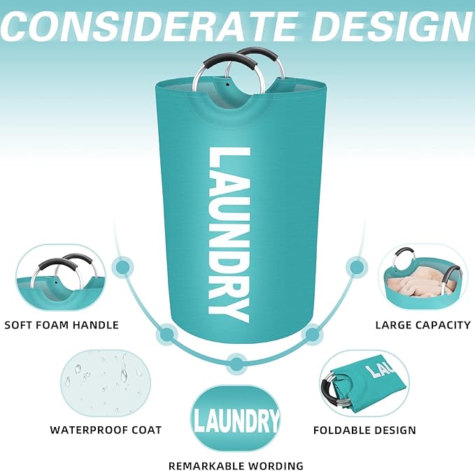 StorageRight 75L Large Laundry Basket, Laundry Hamper, Dirty Clothes Hamper - Image 3