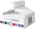Plastic Hangers 50 Pack White by Neaterize