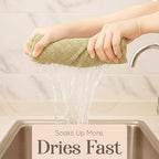 MosJos Kitchen Towels, Sage Taupe Diamond Pattern Drying Towels 18 x 28 Super - Image 7