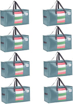 VENO 8 Pack Moving Bags, Comforter and Blanket Storage Bags by Veno