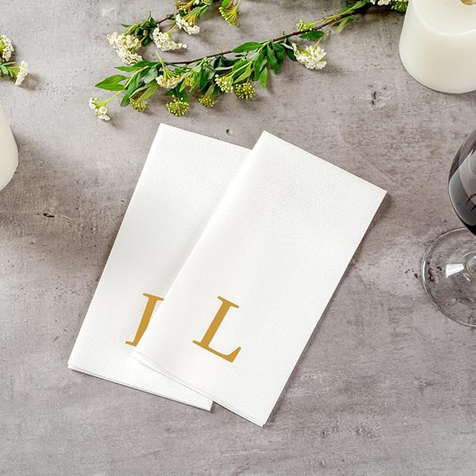 Luxenap 15.8 X 7.9 Inch Linen-Feel Guest Towels, 2000 Lettered Hand Towels - Image 6