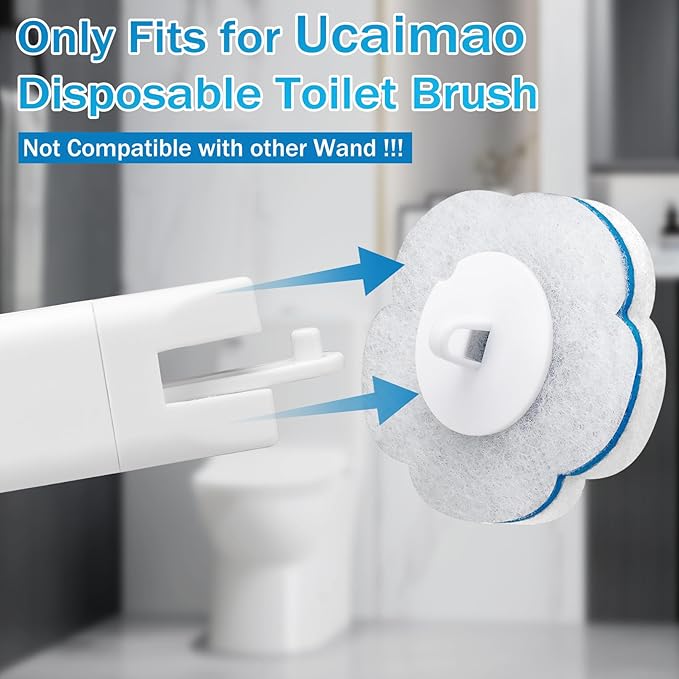 Disposable Toilet Brush， 2 Pack Toilet Wand and Holder - Image 6