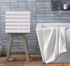 Towel and Linen Mart 100% Cotton White 6 Pack Bath Towel Set, Quick Dry - Image 6