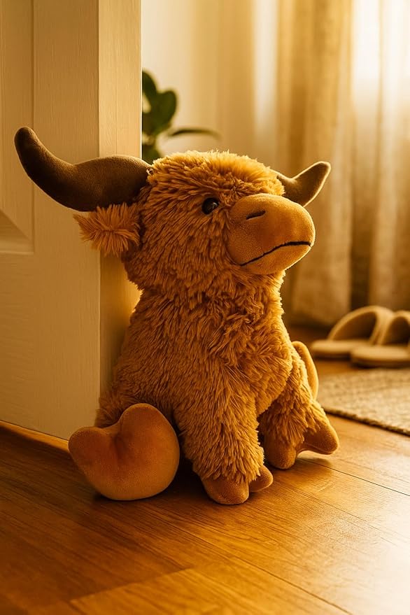 Highland Cow Door Stopper – Cute Weighted Animal Doorstop - Image 4
