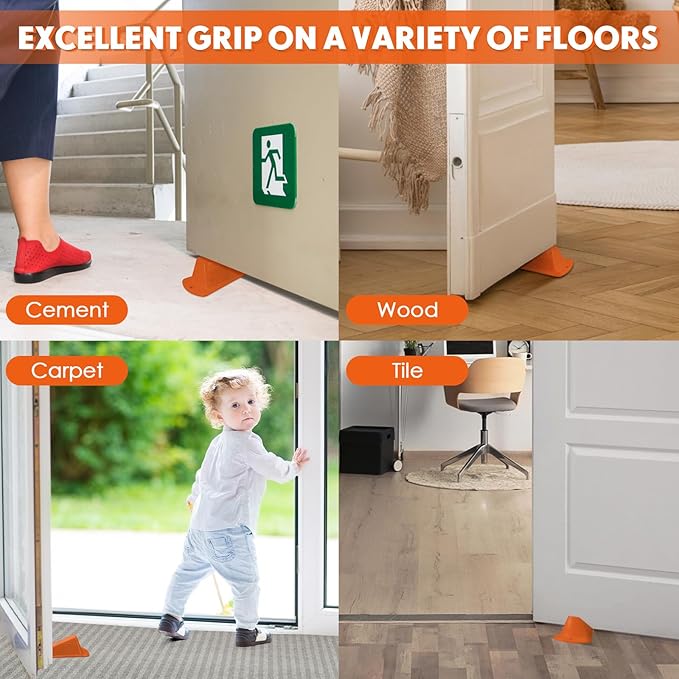 Frienda 2 Pcs Jumbo Door Stoppers Heavy Duty Door Stopper Tall up to 2inch Tall - Image 6