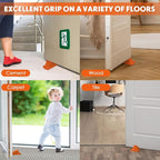 Frienda 2 Pcs Jumbo Door Stoppers Heavy Duty Door Stopper Tall up to 2inch Tall - Image 6