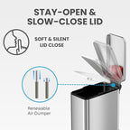 iTouchless 3 Gallon Slim Bathroom Trash Can - Image 6