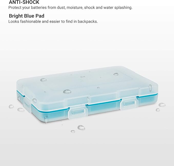 JJC 9V Battery Case for 4x 9V, Water-Resistant & Shockproof, 9V Battery Storage - Image 2