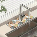 Vintage Flowers Kitchen Sink Splash Guard Faucet Mat Abstract Floral Super by Unknown