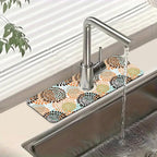 Vintage Flowers Kitchen Sink Splash Guard Faucet Mat Abstract Floral Super by Unknown
