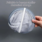 2pcs mesh foldable laundry basket, dirty clothes storage bag basket frame bucket - Image 5